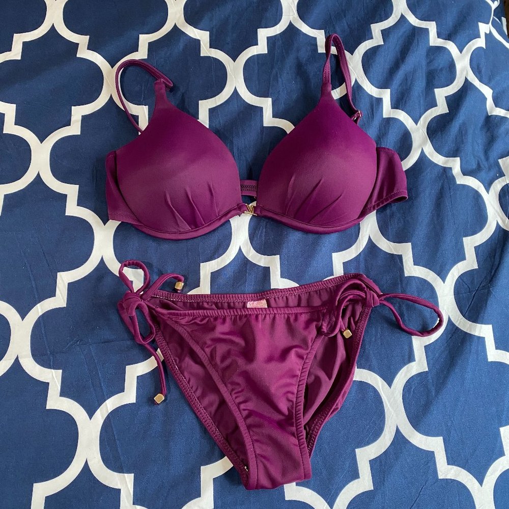 Venus Enhancer Push-Up Bikini 💜 Deep Plum C/6